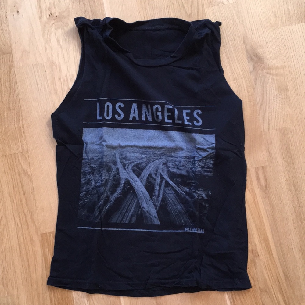 Brandy Melville Los Angeles black muscle tee